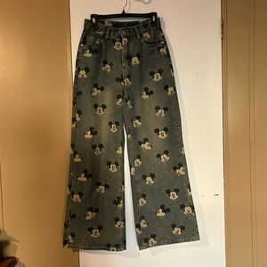 Mickey Mouse Wide-Leg Jeans